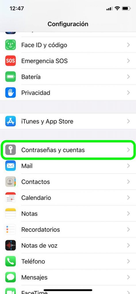 Configuracion correo corporativo en iphone, Correo IMAP en iPhone