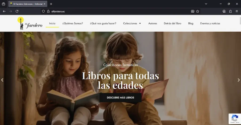 diseño web para El Farolero en Ecuador