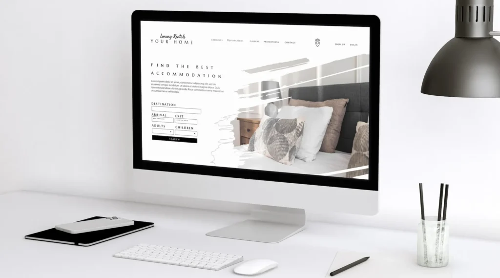 Pantalla que muestra Landing pages efectivas y llamativas